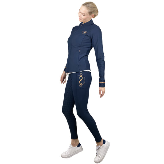 Reitleggings Navy Roségold - Equifinity