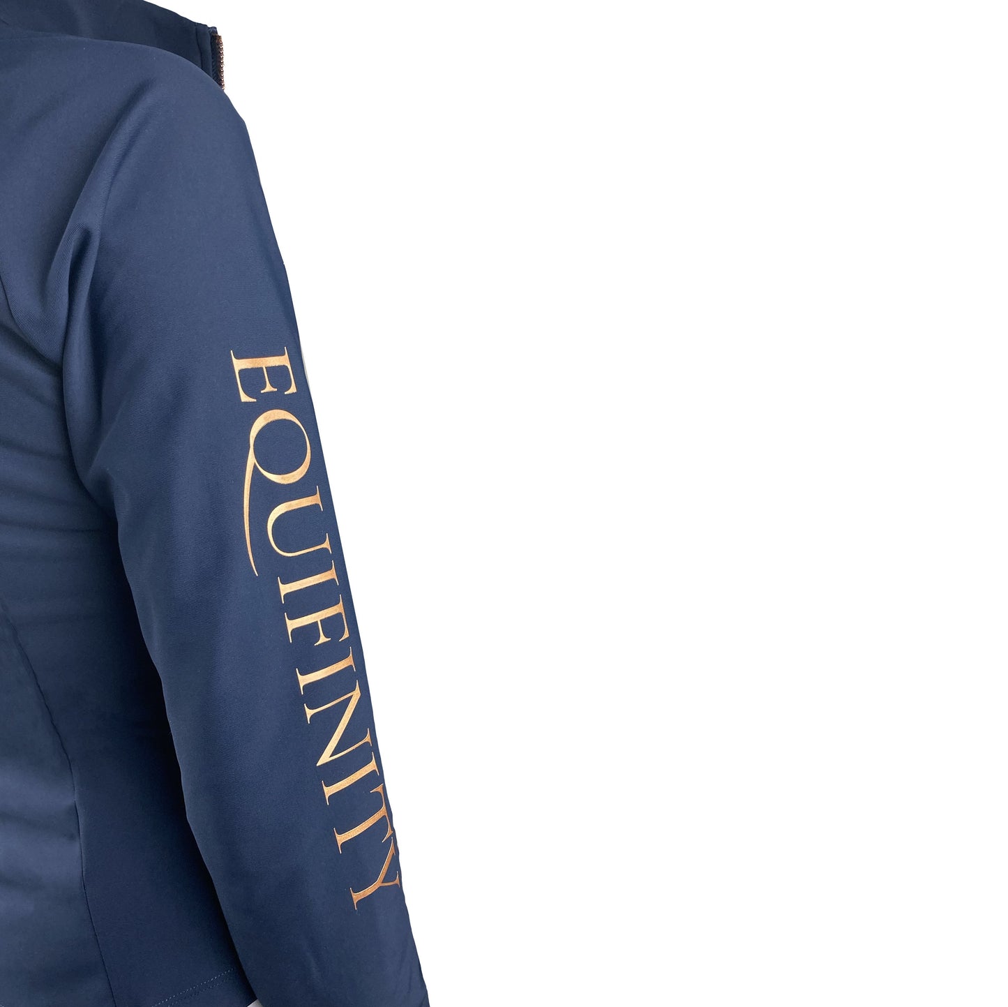 Sweater Oberteil mit Reißverschluss Navy Roségold - Equifinity